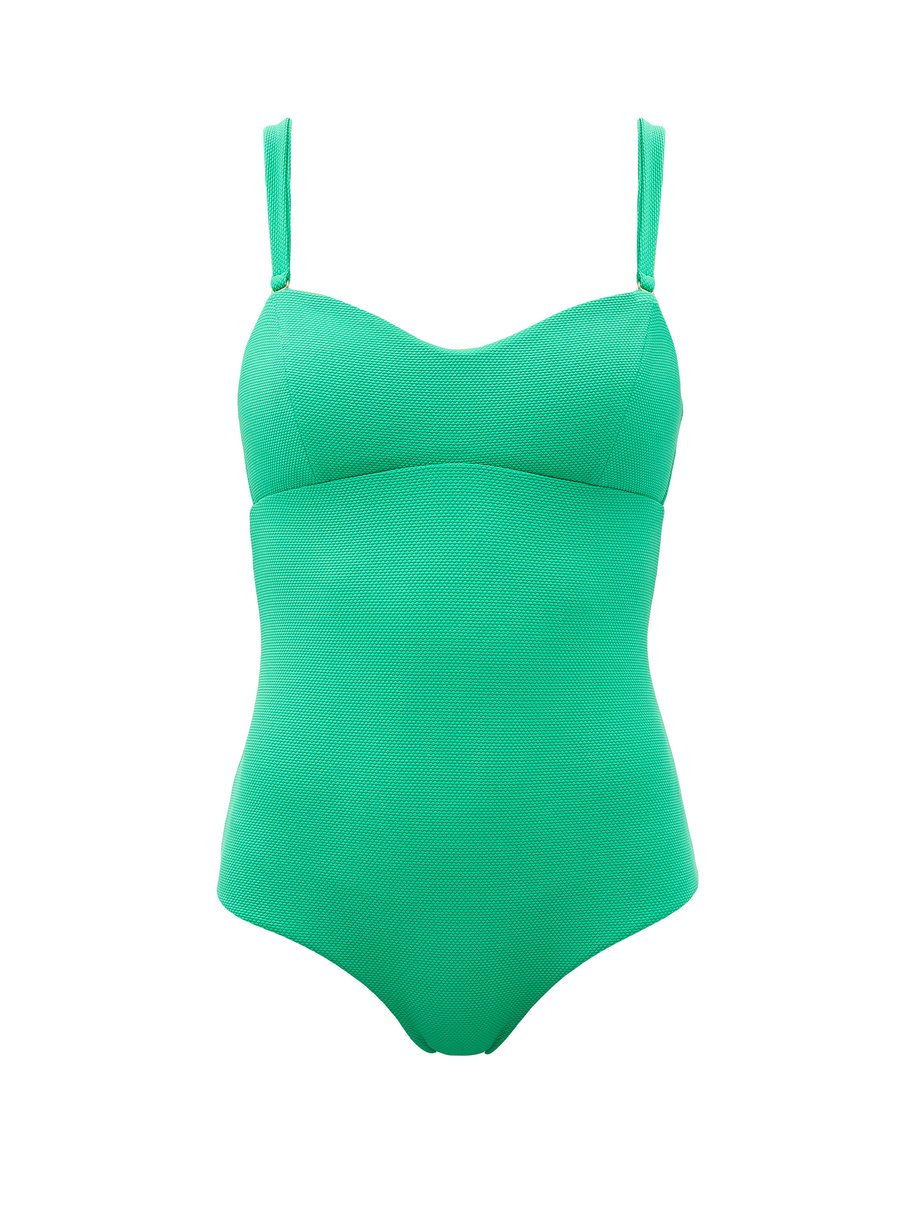 Green The Laura detachable-strap swimsuit | COSSIE+CO | MATCHESFASHION AU