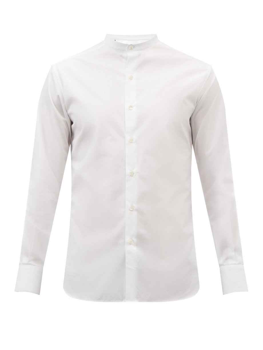 Eton stand-collar cotton-poplin shirt White Sébline | MATCHESFASHION FR