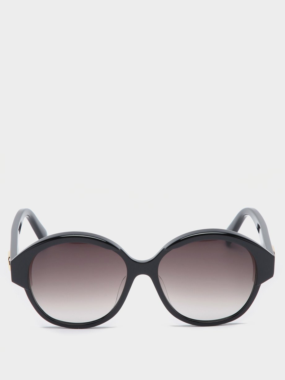Black Grey MATCHESFASHION Women Accessories Sunglasses Round Sunglasses Oversized Round Acetate Sunglasses Womens 