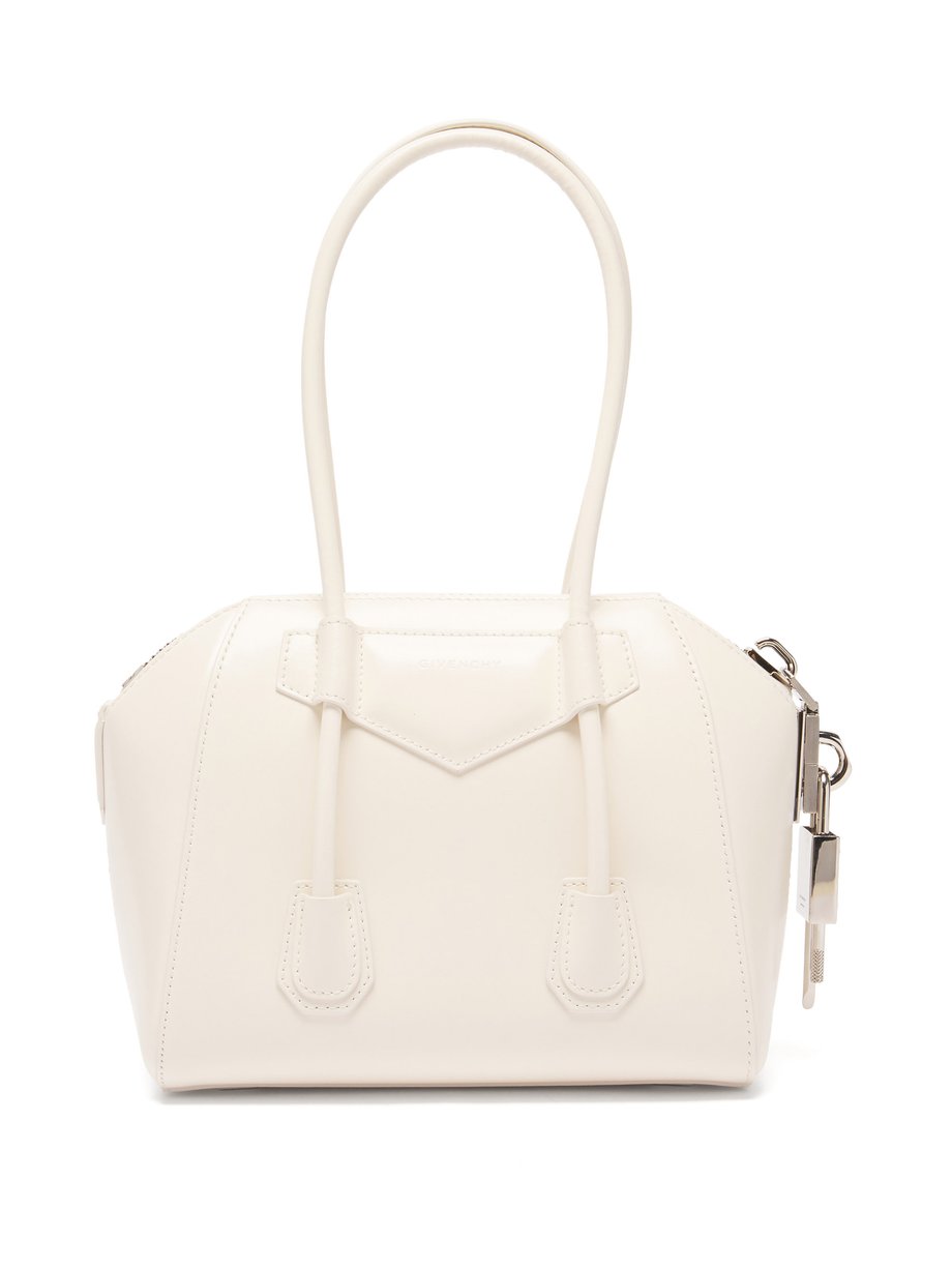 White Antigona Lock mini leather bag | Givenchy | MATCHESFASHION US