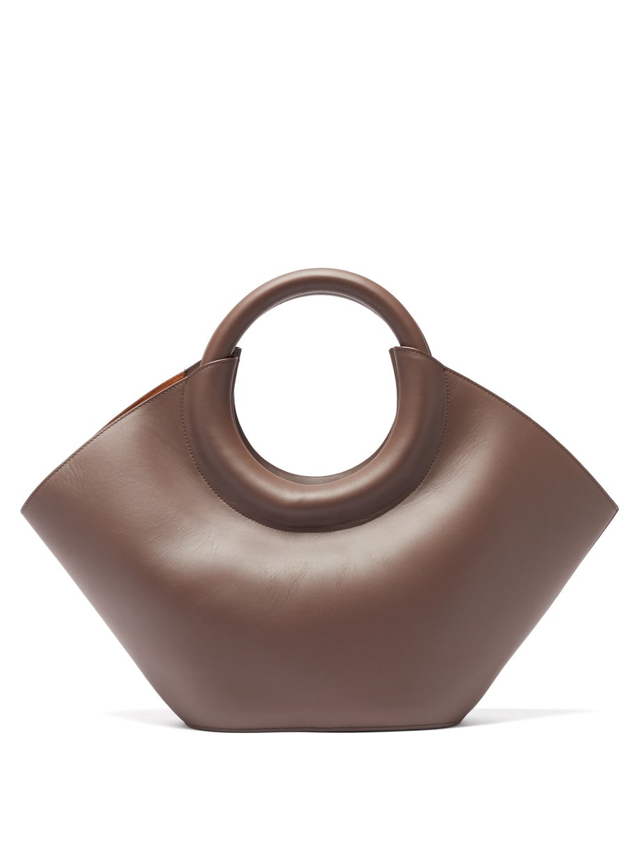Brown Cabassa round-handle leather tote bag | Hereu | MATCHESFASHION US