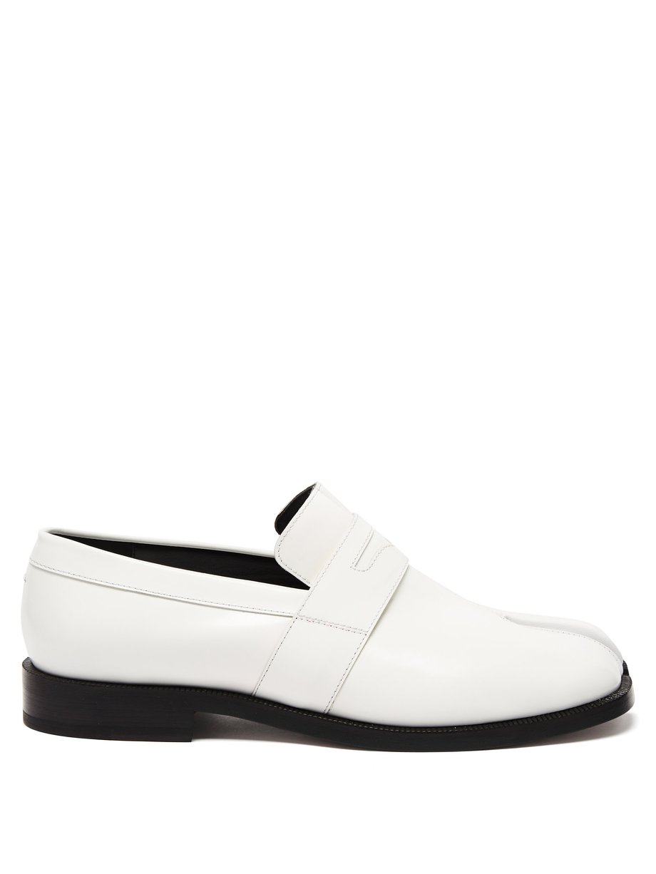 White Tabi split-toe leather loafers | Maison Margiela | MATCHESFASHION UK