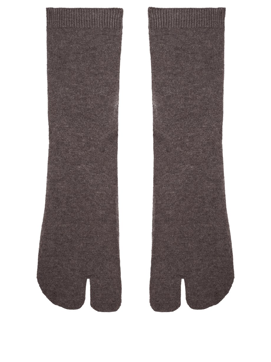 Grey Tabi split-toe cotton-blend jersey socks | Maison Margiela ...