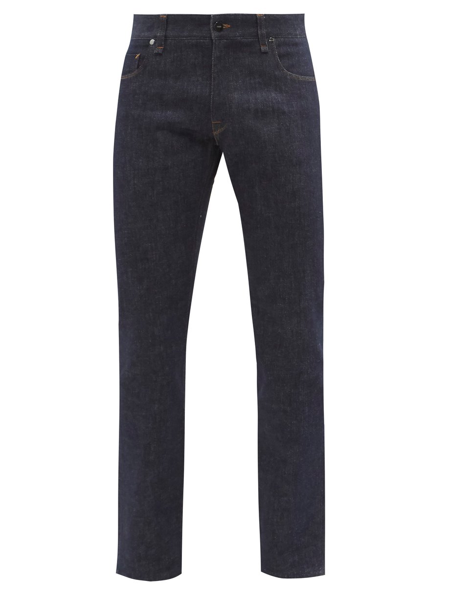 Blue FF-logo pocket slim-leg jeans | Fendi | MATCHESFASHION AU