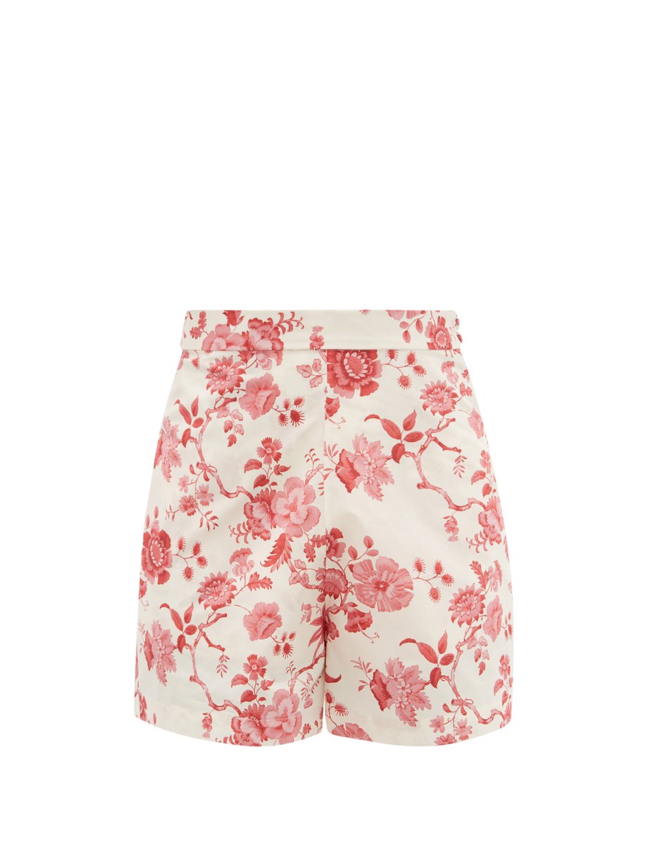 White Persuasion floral-print cotton-poplin shorts | The Vampire's Wife ...