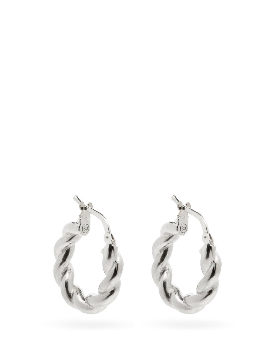 Jewelry & Watches Italian Sterling Silver Twisted Hoop Earrings Fine ...