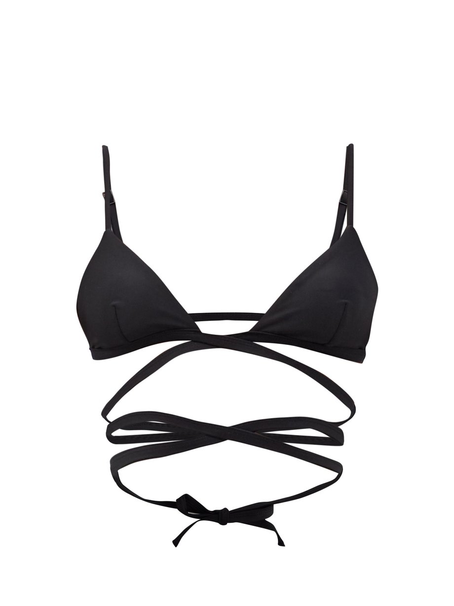 Black The Wrap triangle bikini top | Matteau | MATCHESFASHION UK