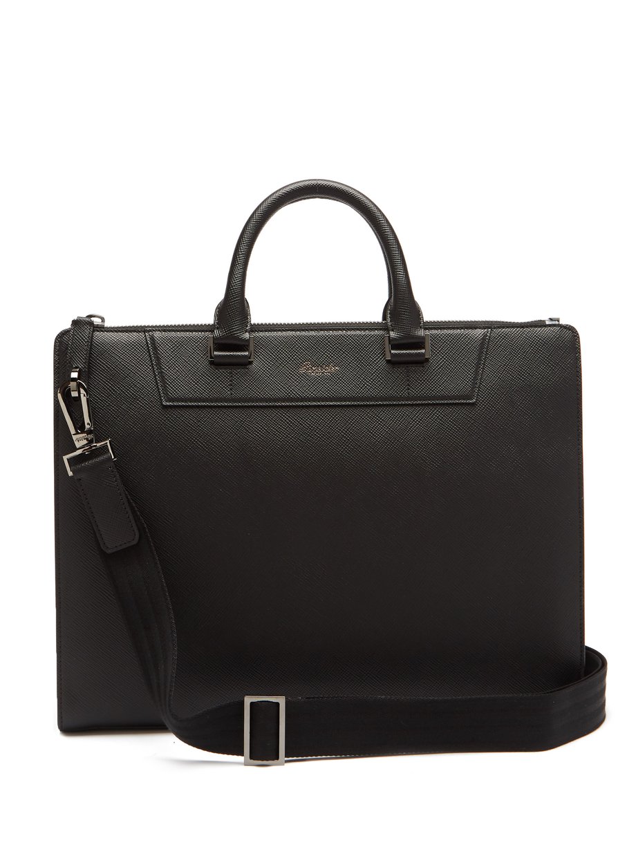 Black 720 Slim Saffiano-leather briefcase | Pineider | MATCHESFASHION AU
