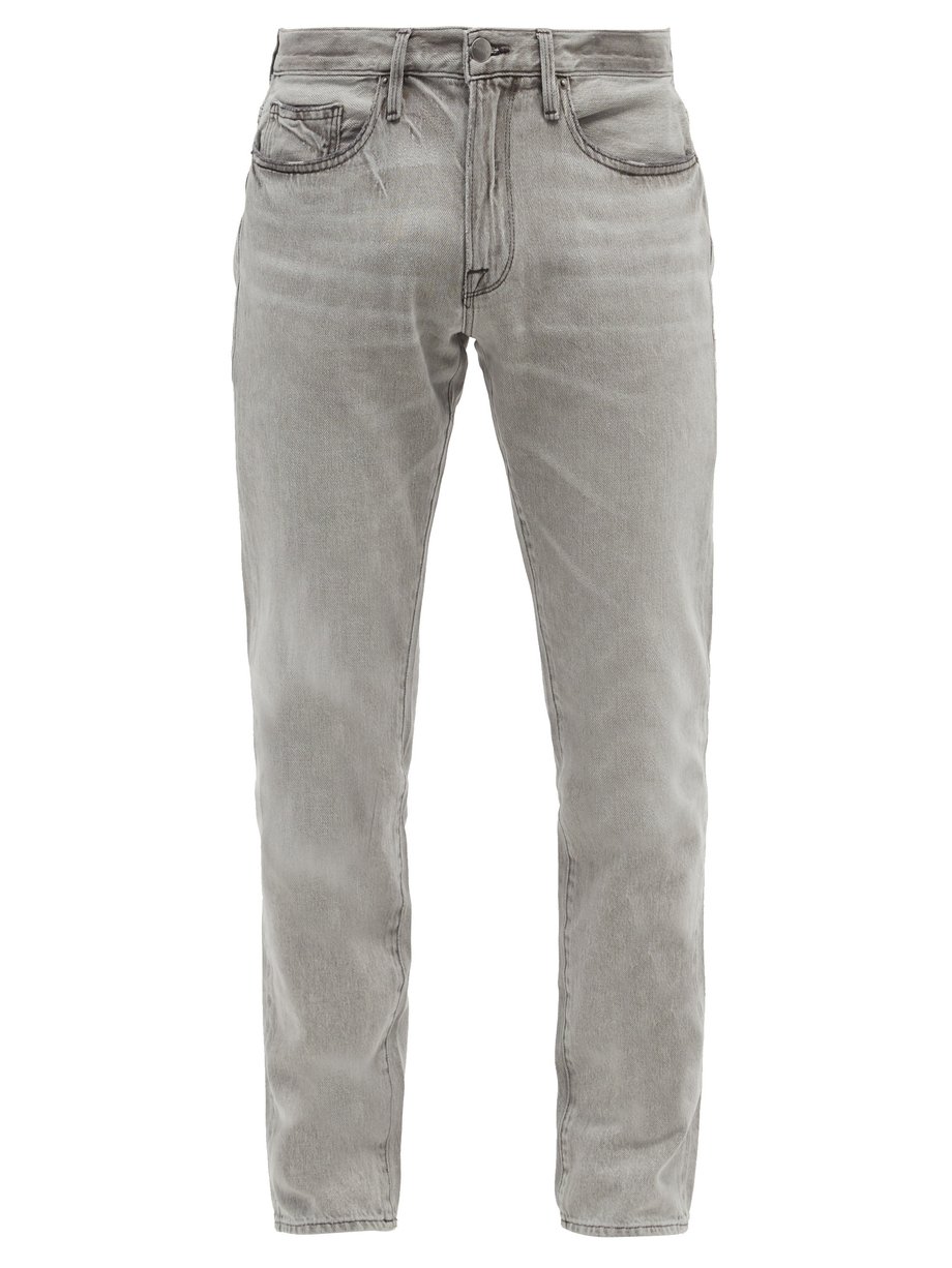 Grey L'Homme low-rise slim-leg jeans | FRAME | MATCHESFASHION US