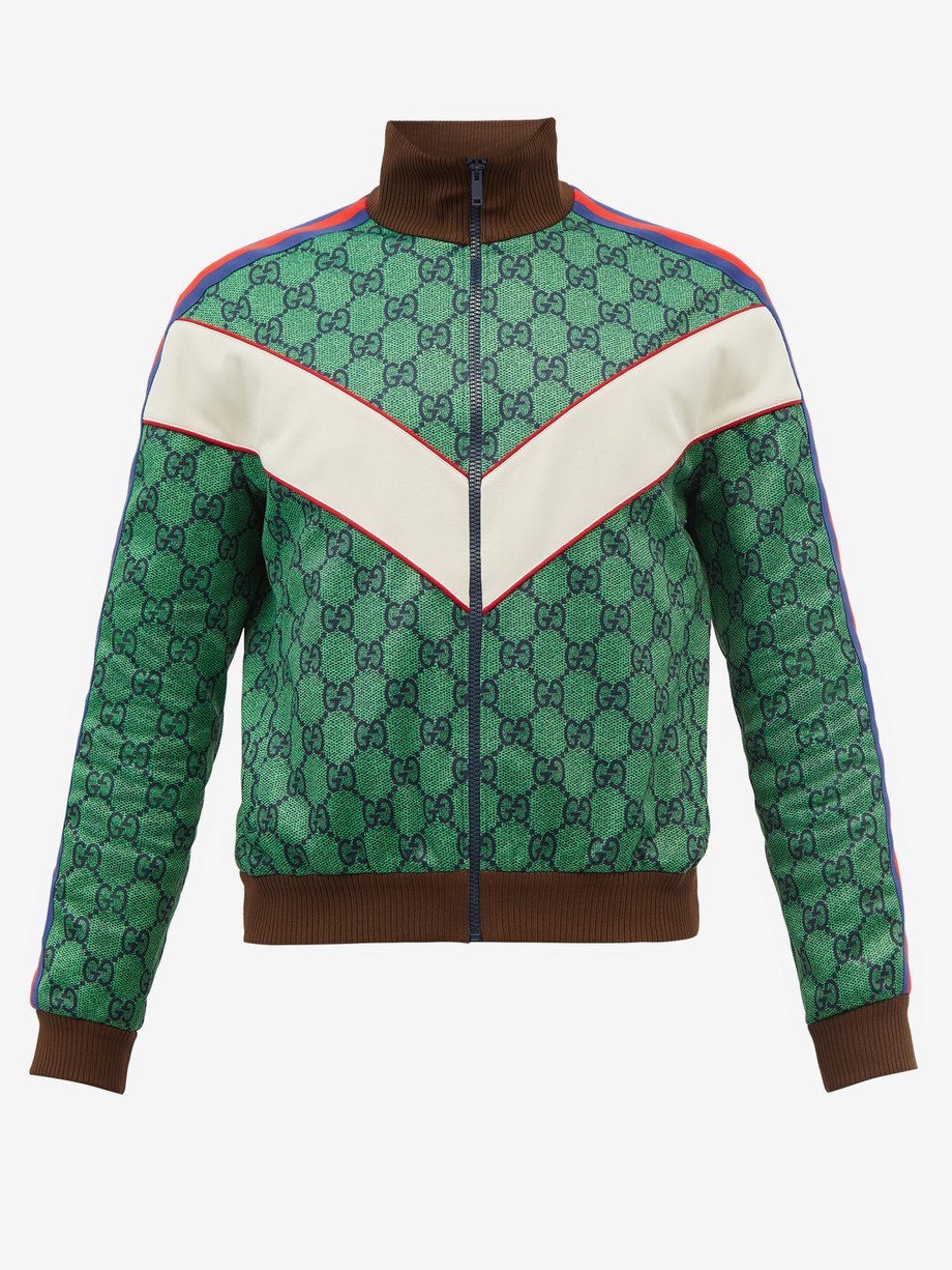 Gucci Gucci GG-print jersey track jacket Green｜MATCHESFASHION（マッチズファッション)