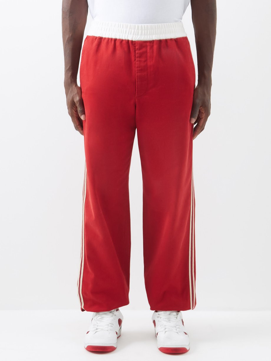 GG-logo cotton-drill track pants Red Gucci | MATCHESFASHION FR