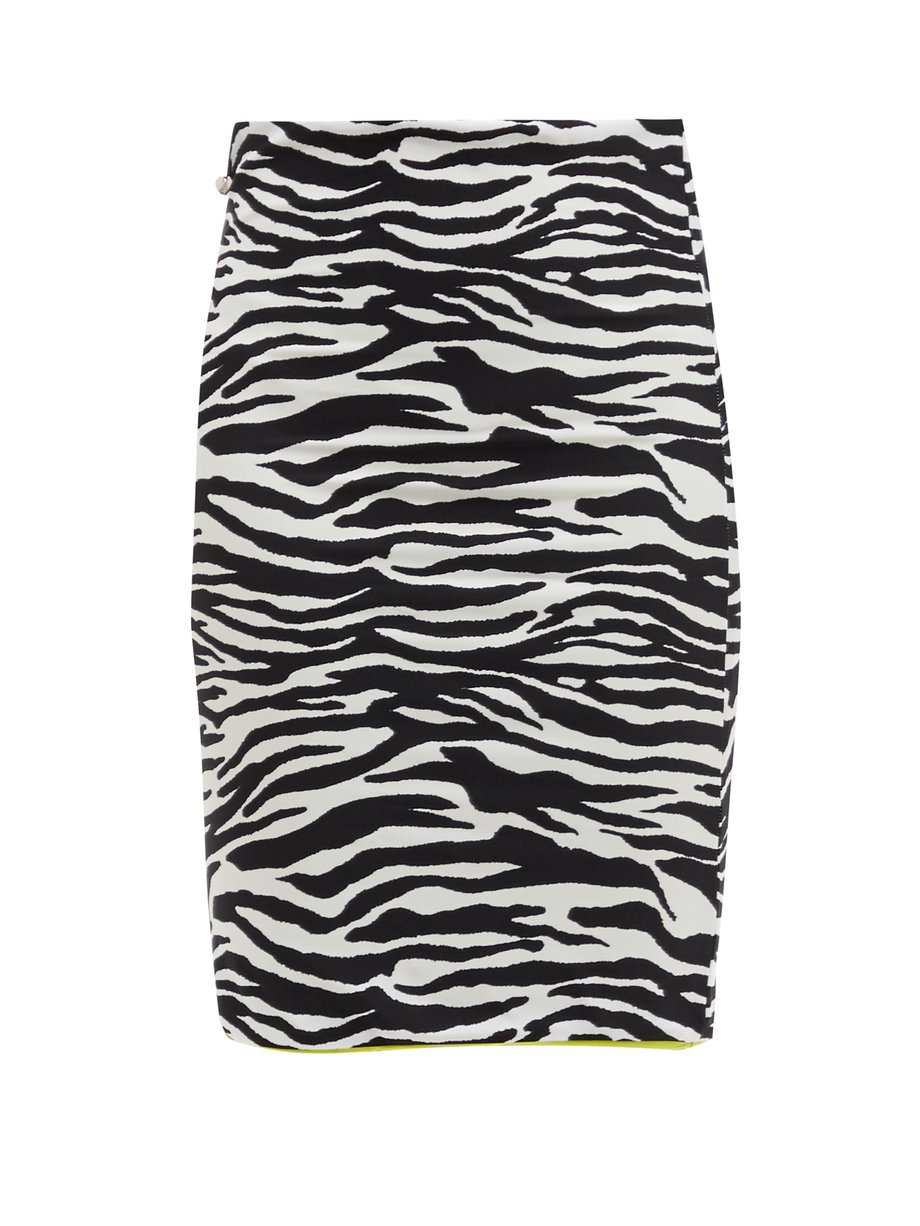 Print Zebra-striped jersey mini skirt | The Attico | MATCHESFASHION US