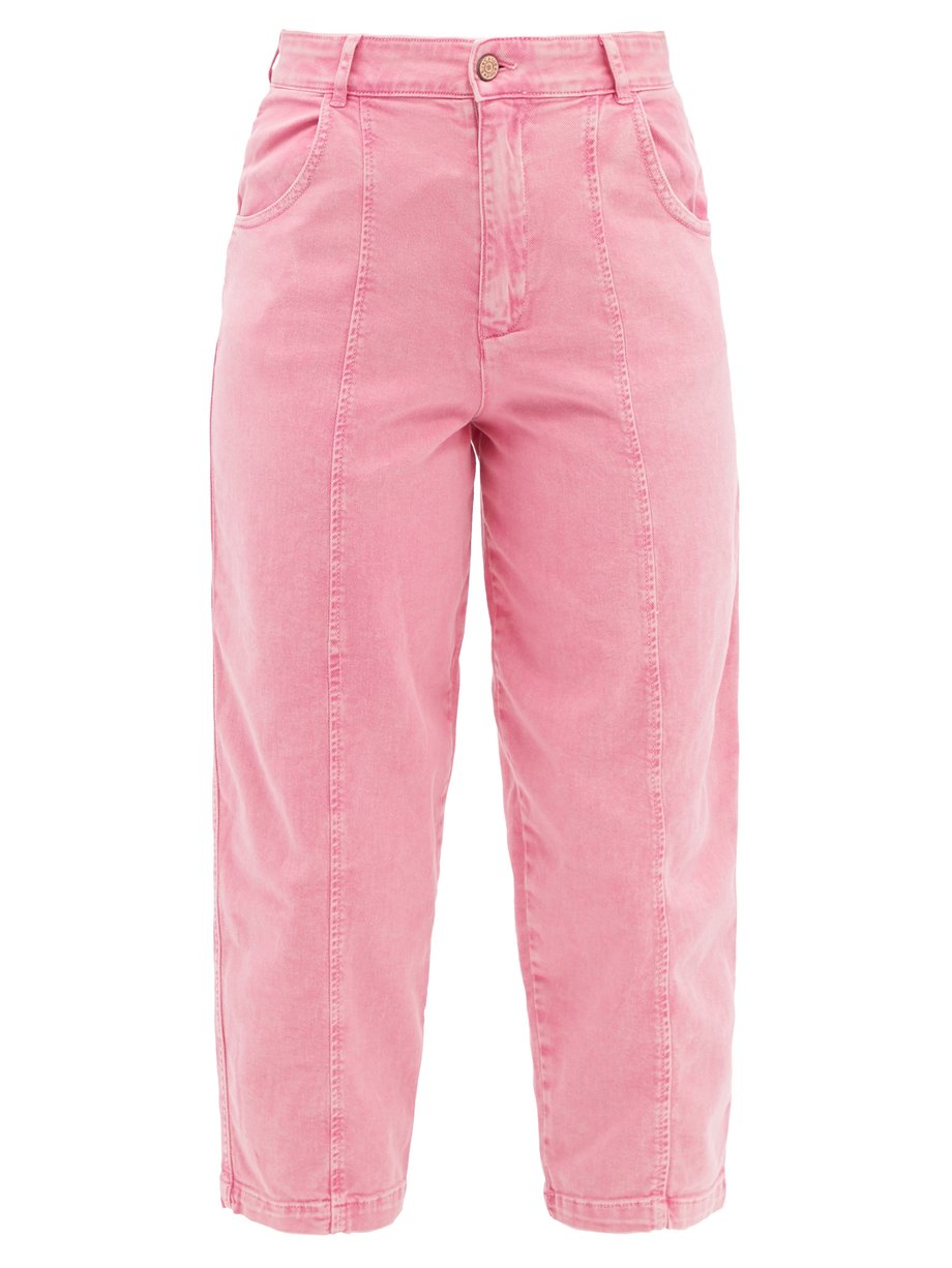 Pink Cropped high-rise straight-leg jeans | See By Chloé ...