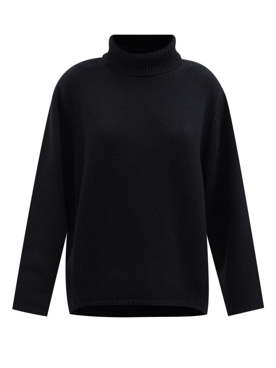 Black Roll-neck wool-blend sweater | Totême | MATCHESFASHION UK