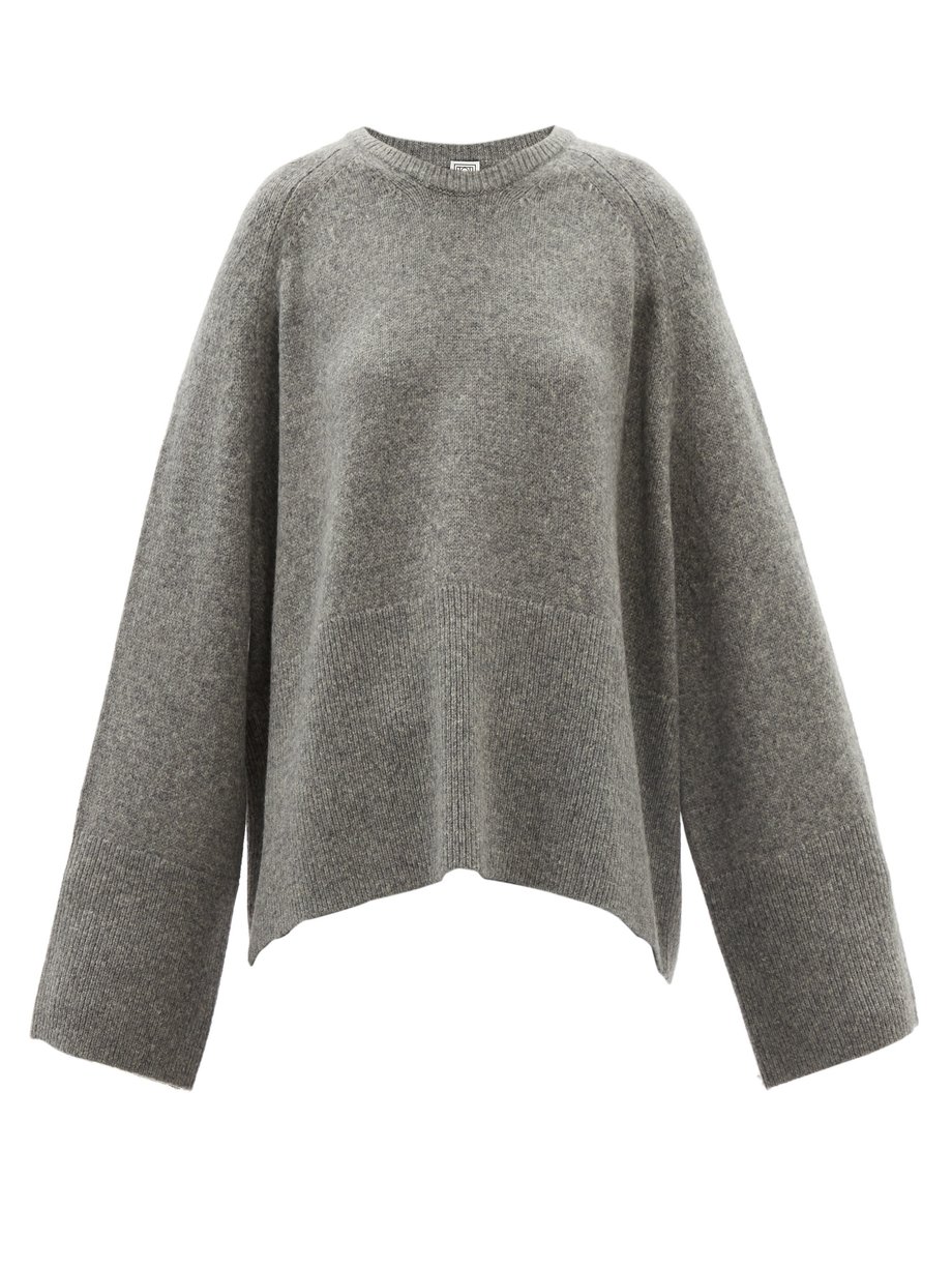 Oversized wool-blend sweater Grey Toteme | MATCHESFASHION FR