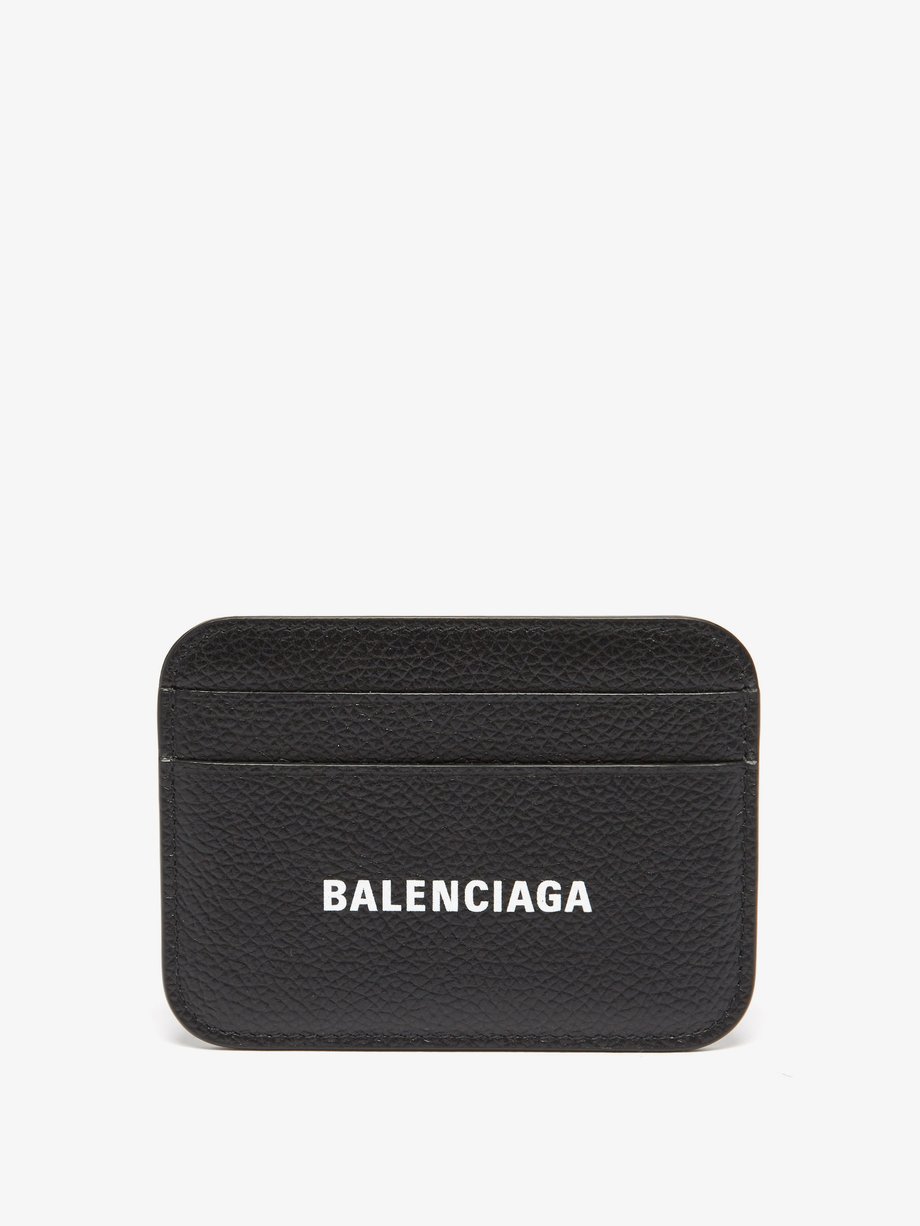 Balenciaga バレンシアガ キャッシュ グレインレザー カードケース ブラック｜MATCHESFASHION（マッチズファッション)