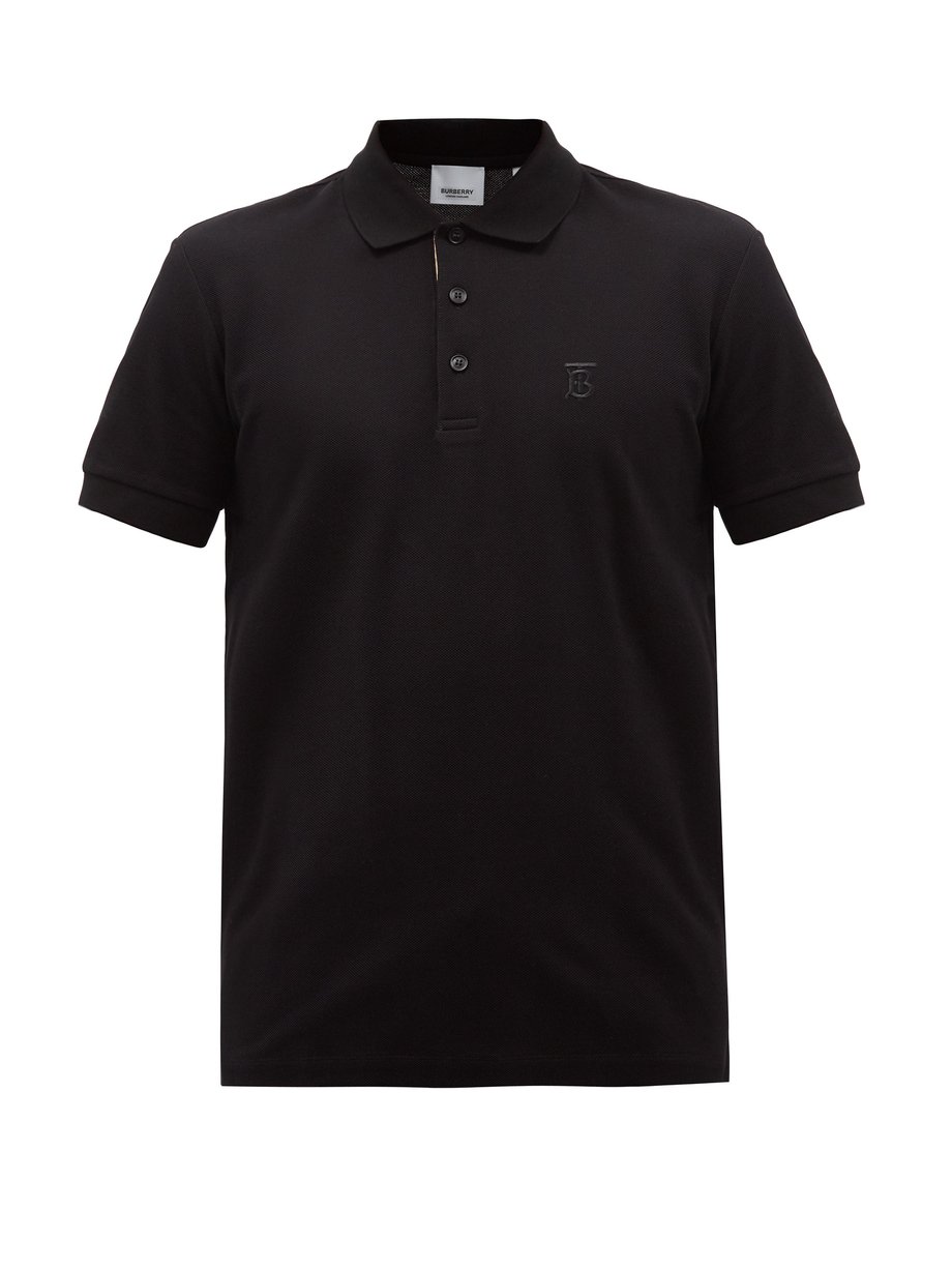 Black Eddie TB-logo cotton-piqué polo shirt | Burberry | MATCHESFASHION US