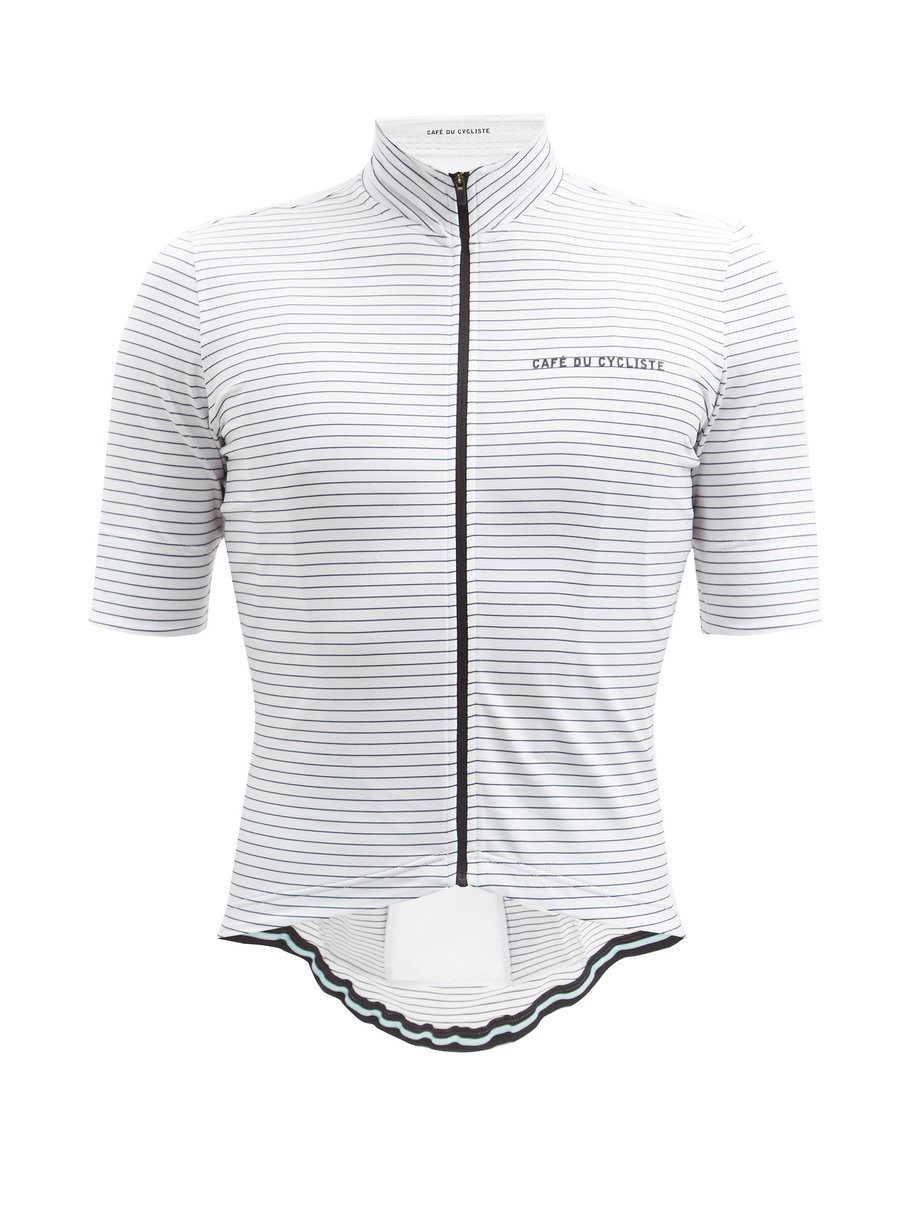 Café Du Cycliste Print Francine striped jersey cycling top | 매치스패션, 모던 ...