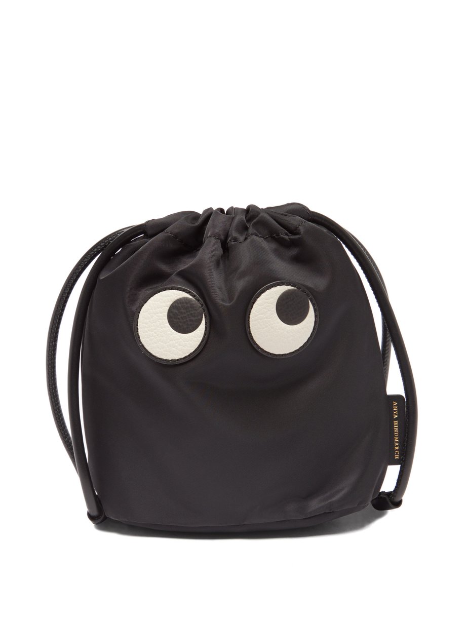 Eyes recycled-nylon drawstring pouch