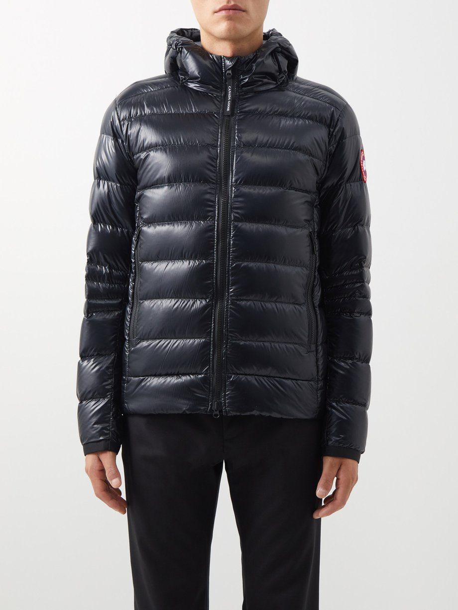 Canada Goose Black Crofton hooded quilted down jacket | 매치스패션, 모던 럭셔리