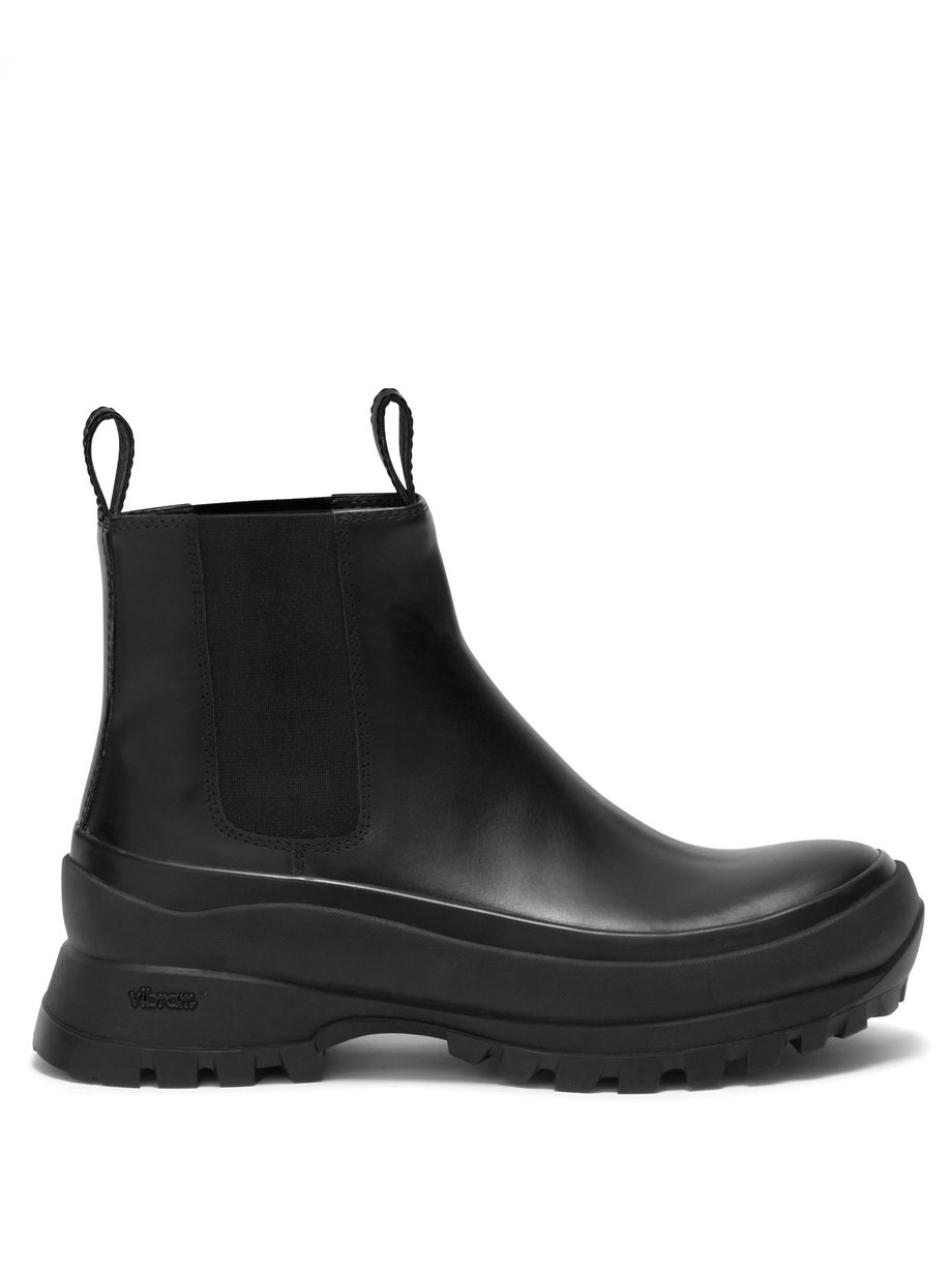 Chunky-sole leather Chelsea boots Black Jil Sander | MATCHESFASHION FR
