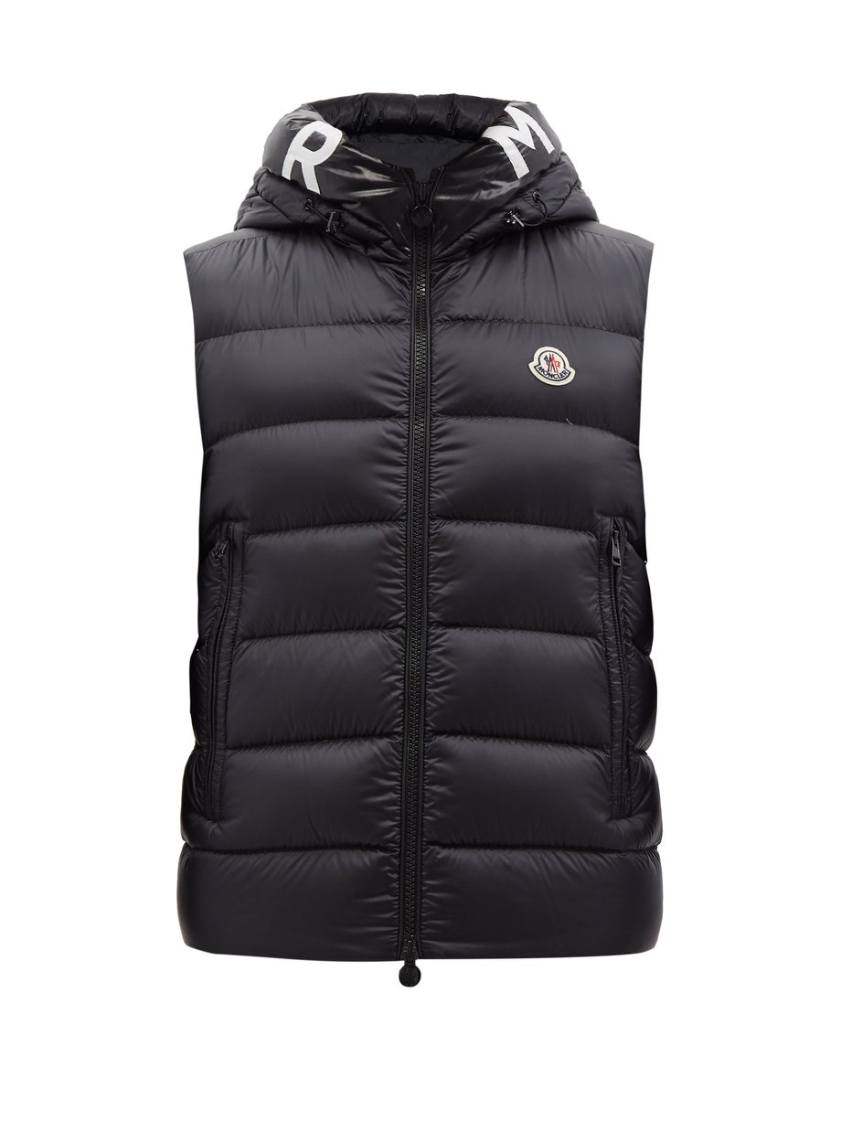 Black Montreuil hooded quilted down gilet | Moncler | MATCHESFASHION US