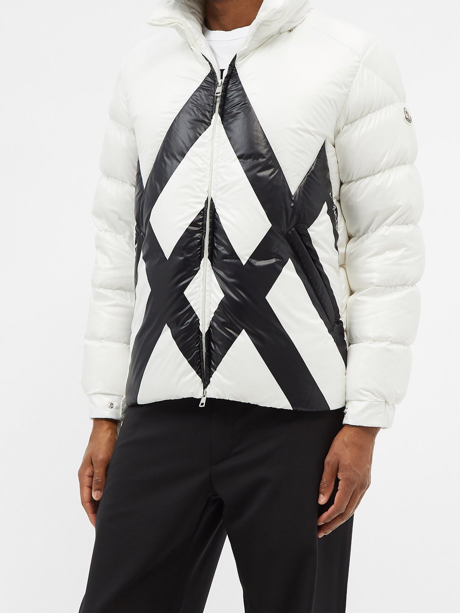 Moncler Moncler Haine mountain-print quilted-down jacket White 