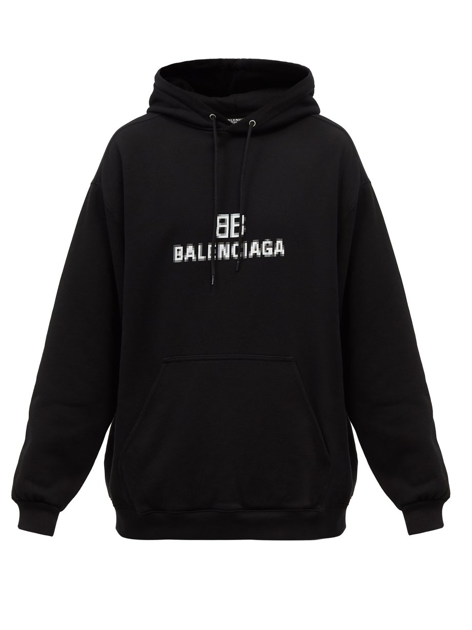 Balenciaga バレンシアガ コットンスウェットパーカー ブラック｜MATCHESFASHION（マッチズファッション)