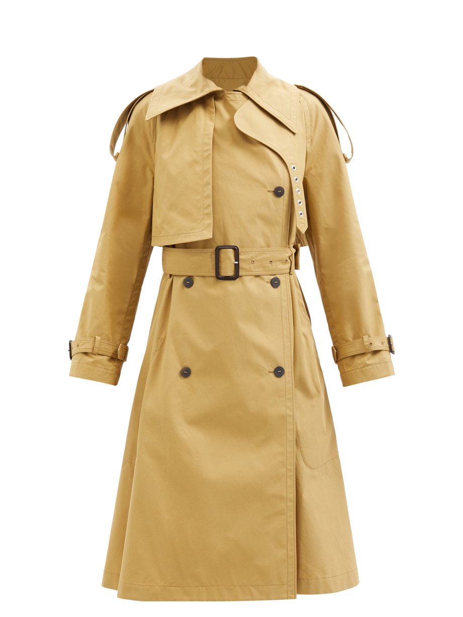 Camel Double Ted Belted Cotton, Other Stories Belted Cotton Twill Trench Coat