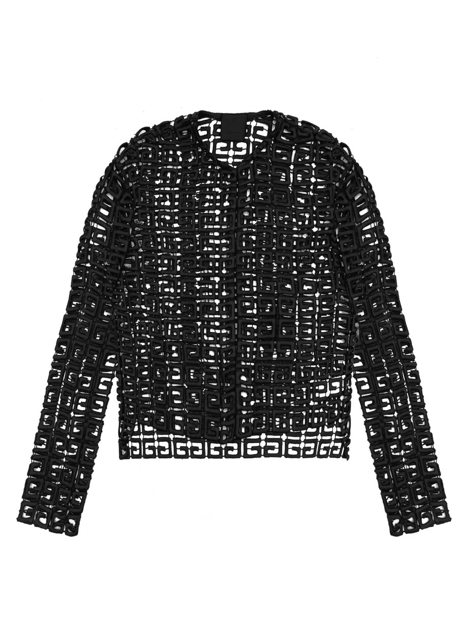 지방시 블랙 4G 울 블렌드 기퓌르 레이스 재킷 | 매치스패션, 모던 럭셔리 온라인 쇼핑