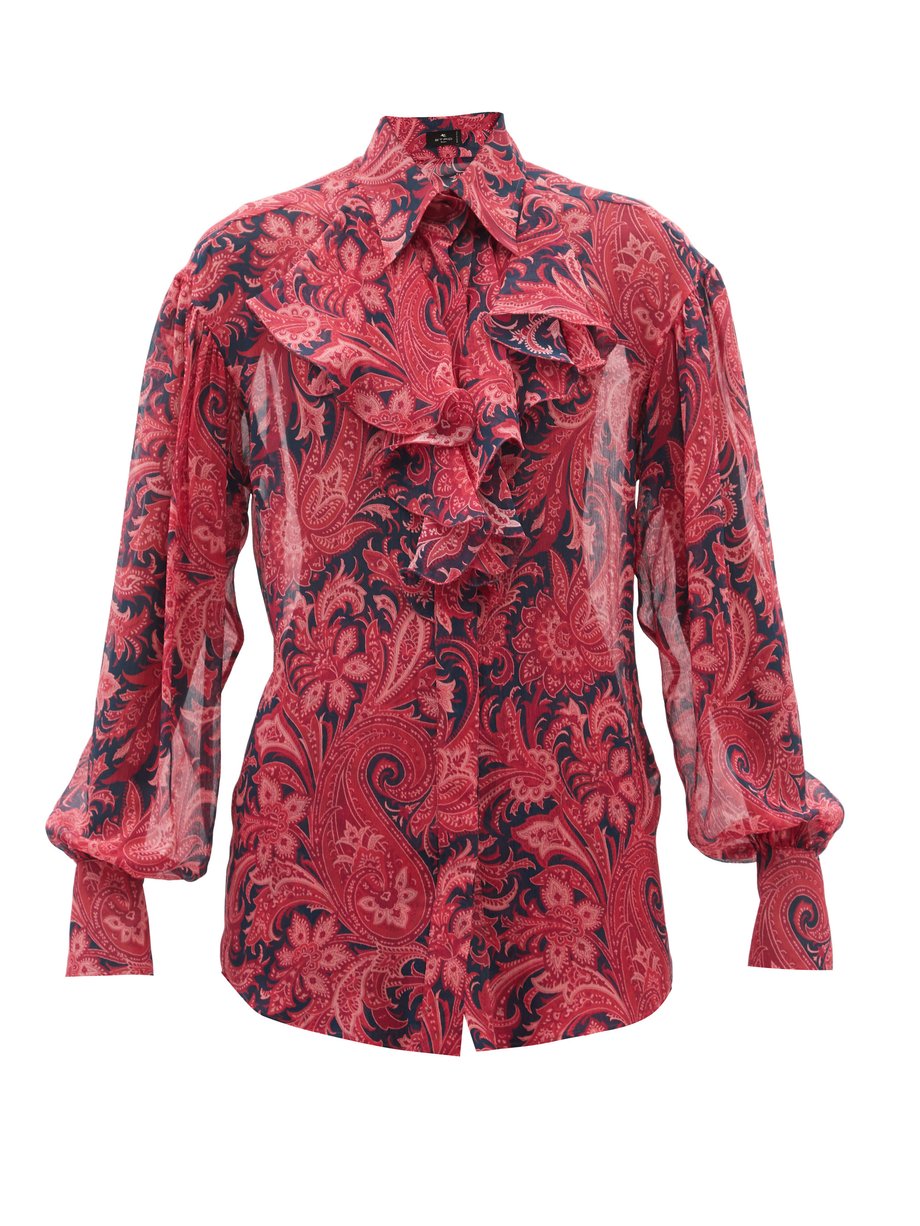 Print Sacramento paisley-print silk-chiffon blouse | Etro ...