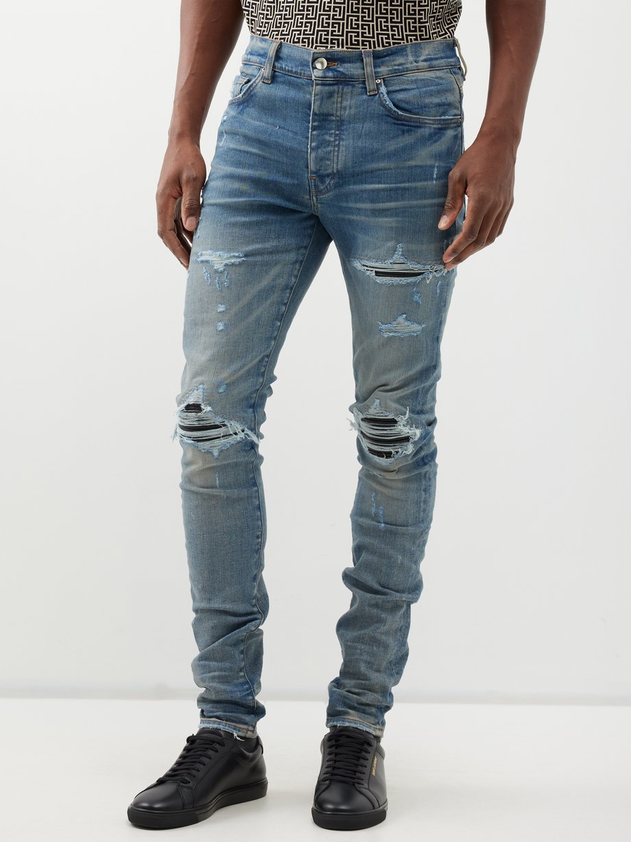 Blue MX1 distressed slim-leg jeans | Amiri | MATCHESFASHION UK
