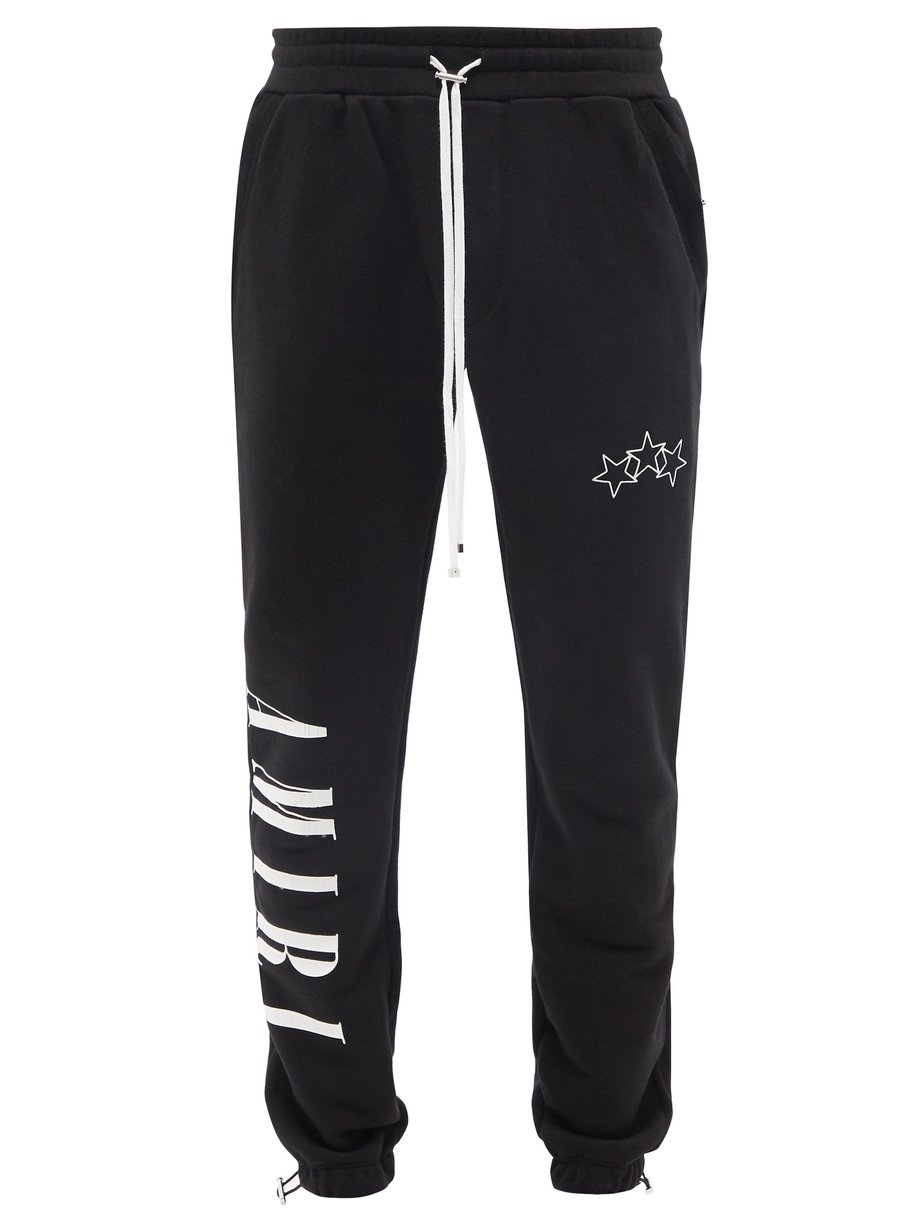 Amiri Black Logo-print jersey track pants | 매치스패션, 모던 럭셔리 온라인 쇼핑