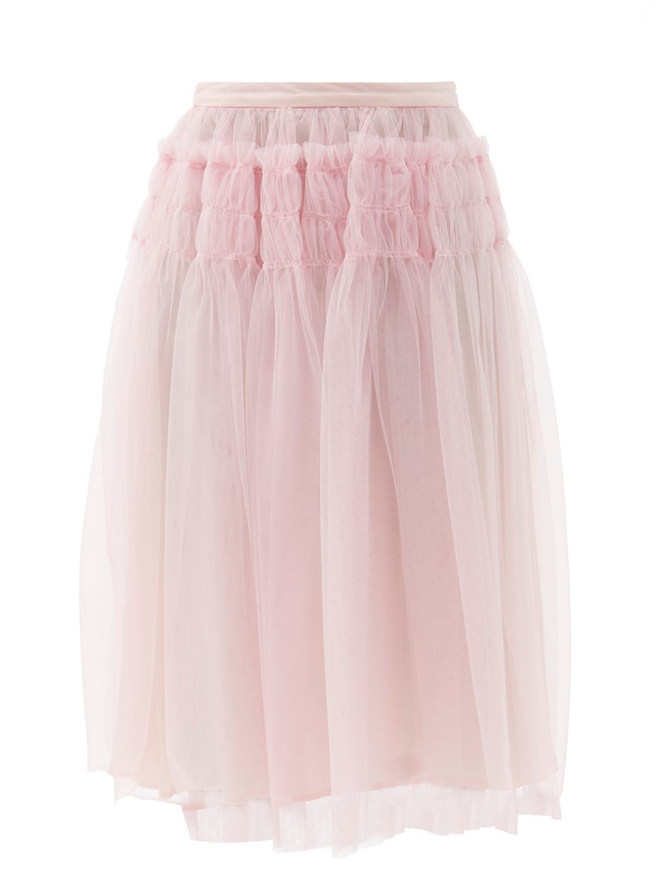 Pink Eryka gathered tulle skirt | Molly Goddard | MATCHESFASHION UK