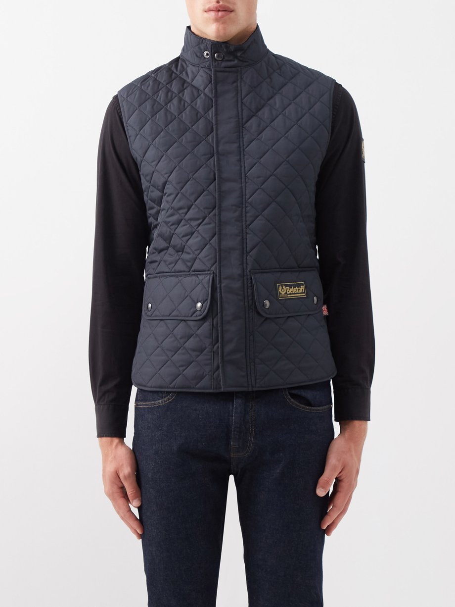 MATCHESFASHION Men Clothing Jackets Puffer Jackets Mens Diamond-quilted Padded Gilet Navy 
