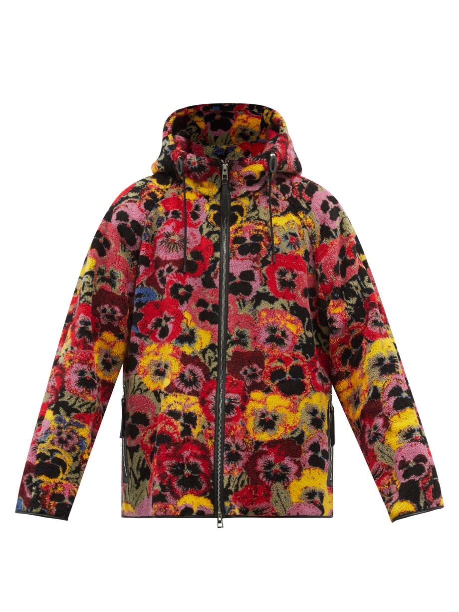 Loewe Loewe Pansy-print hooded fleece jacket MULTI｜MATCHESFASHION（マッチズ ...