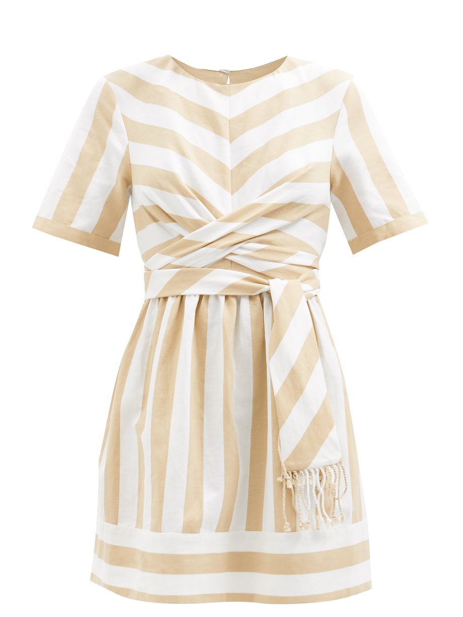 White York striped cotton-blend mini dress | Staud | MATCHESFASHION UK