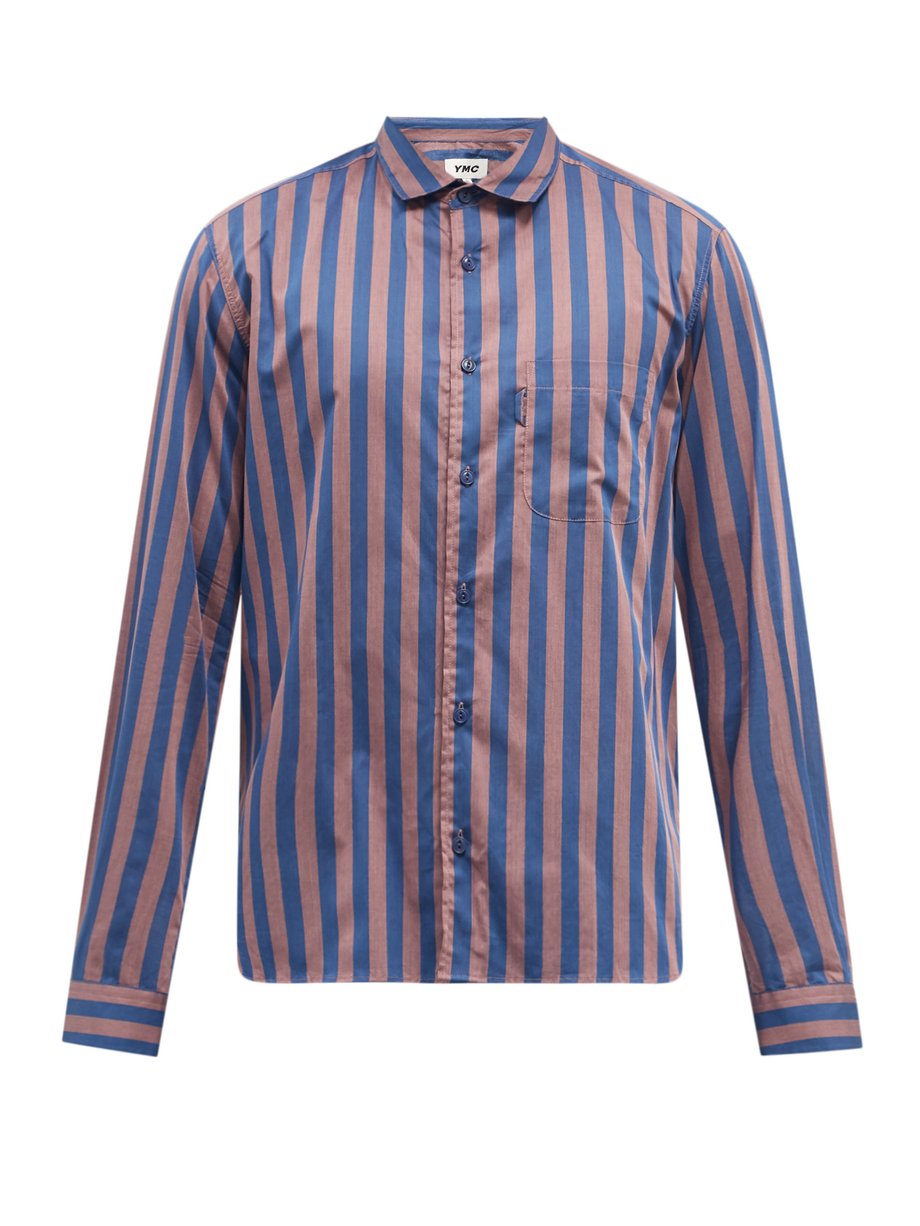 Print Striped cotton-poplin shirt | YMC | MATCHESFASHION US