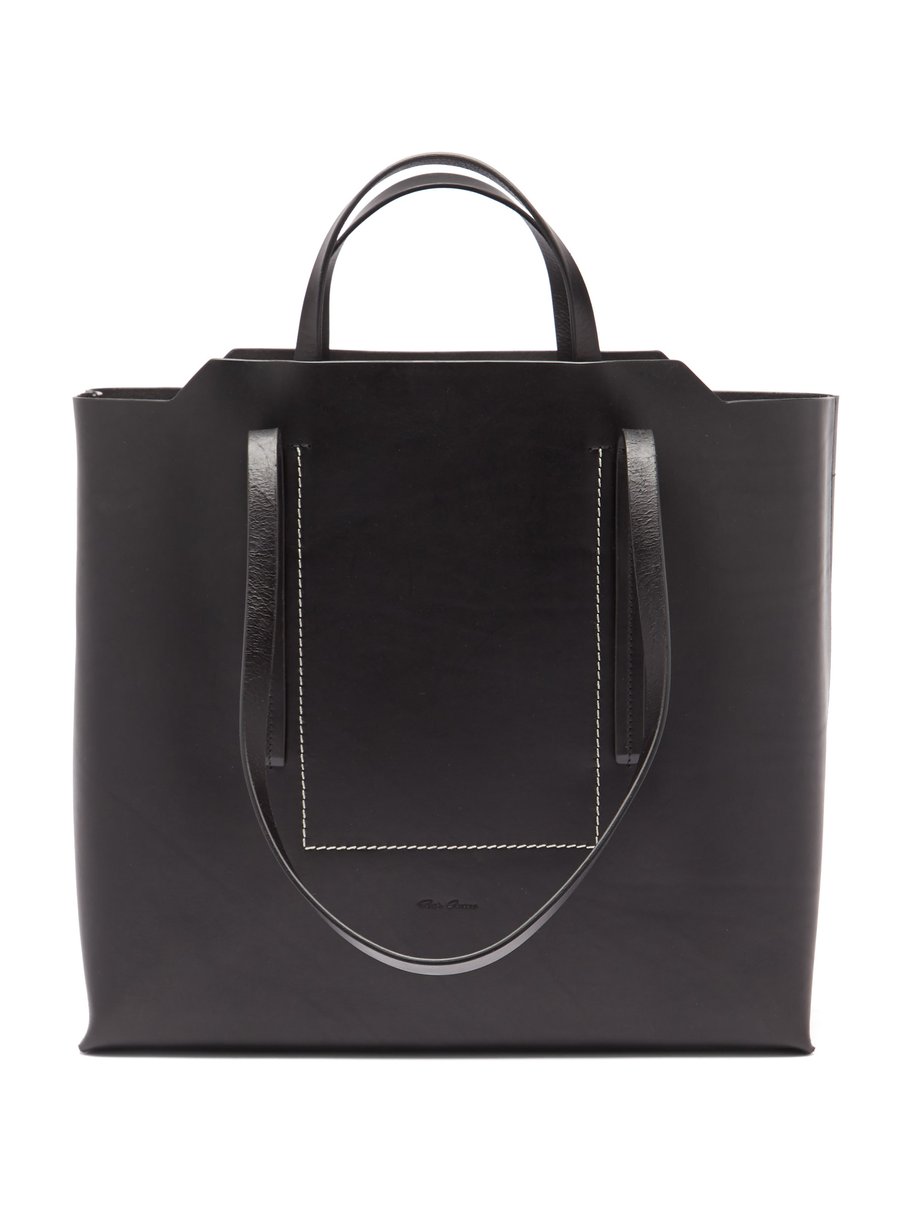 Black Groppone leather tote bag | Rick Owens | MATCHESFASHION AU