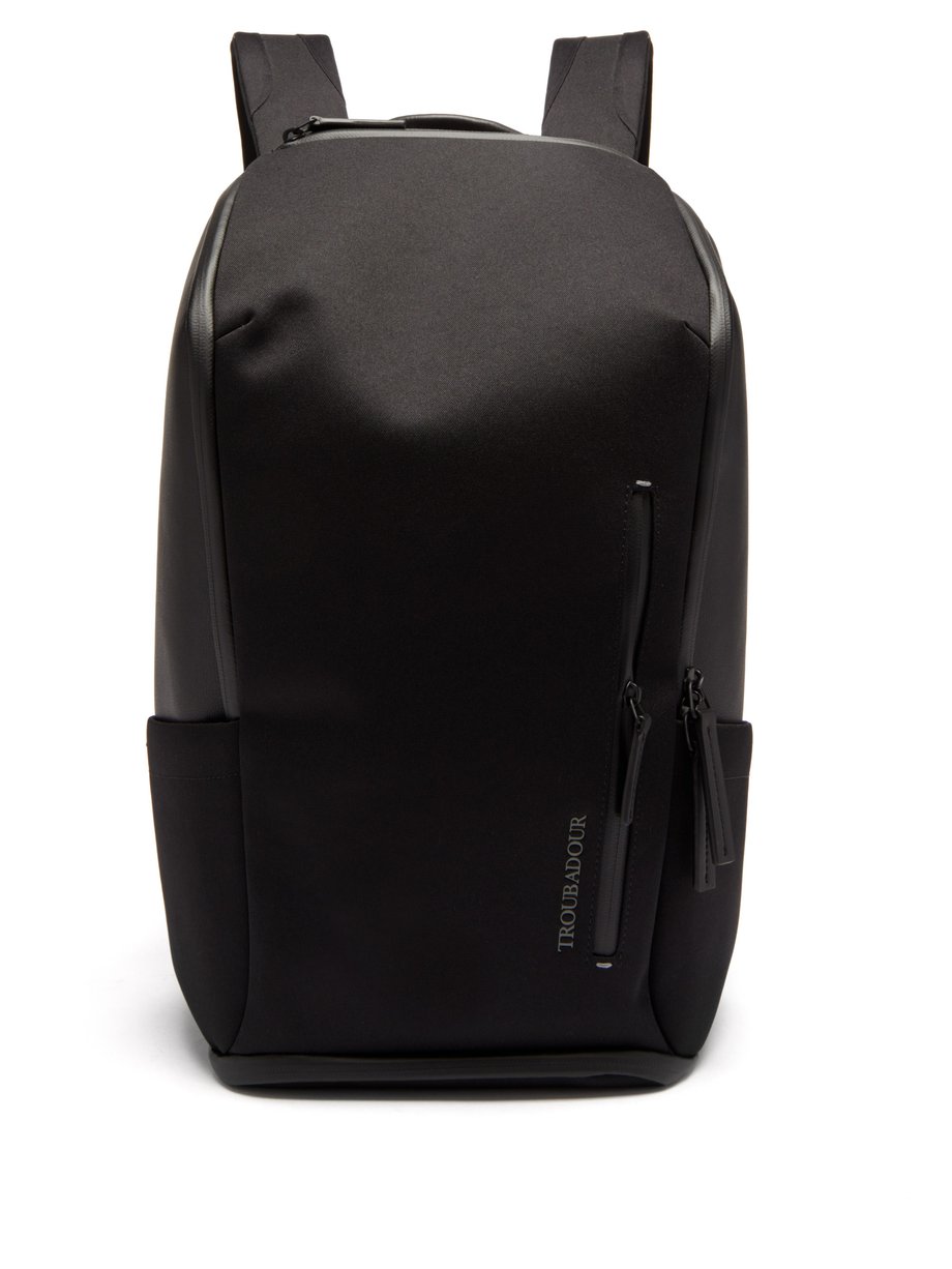Explorer Pioneer leather-trim canvas backpack Black Troubadour ...