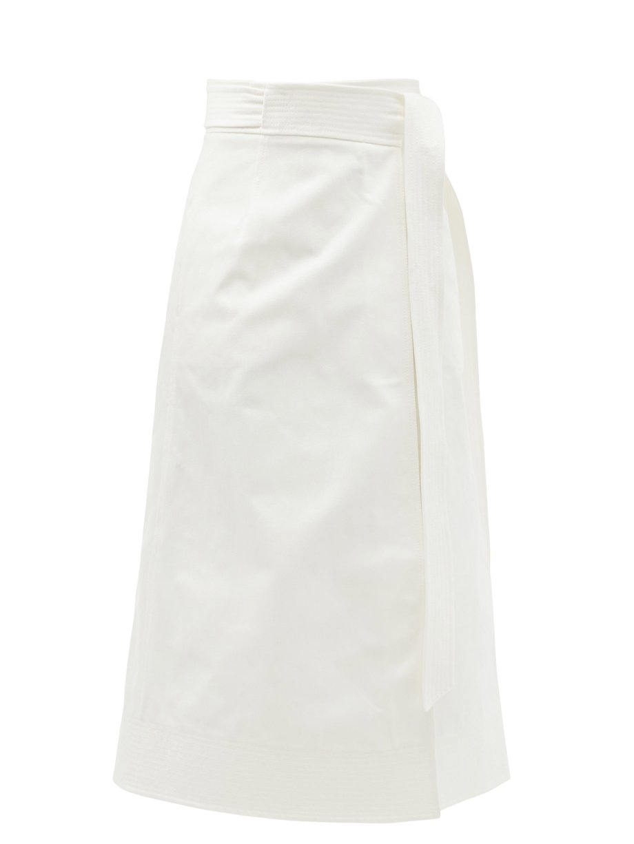 white wrap skirt style