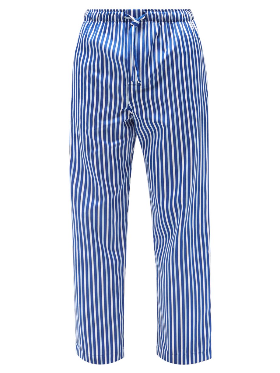Derek Rose Blue Wellington striped-cotton pyjama trousers | 매치스패션, 모던 ...