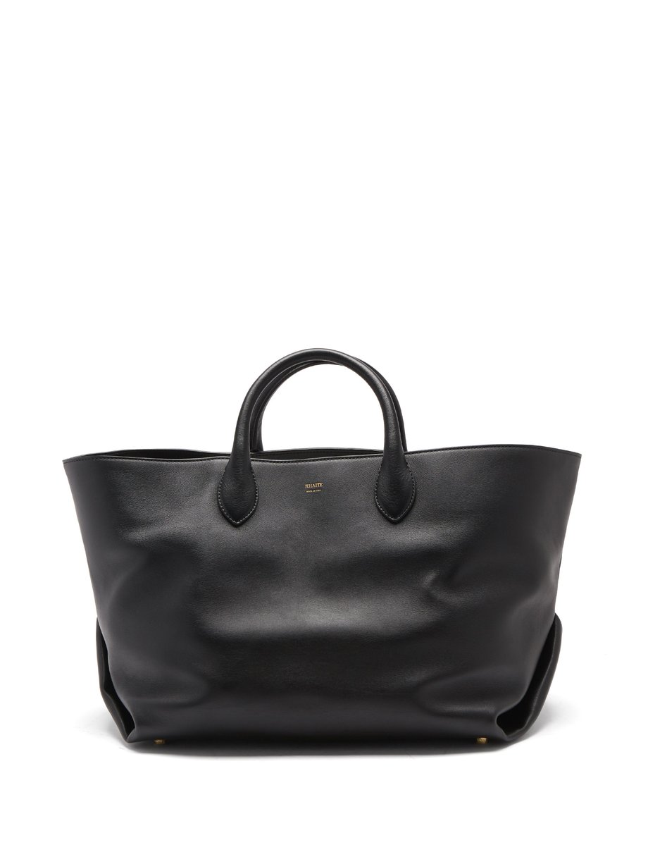 Black Amelia medium leather tote bag | Khaite | MATCHESFASHION UK