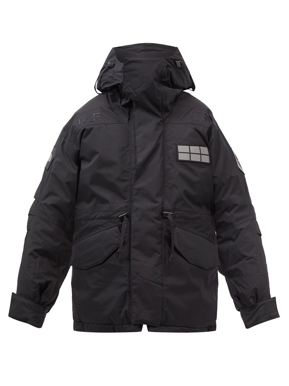 The North Face Black Trans-Atlantic Expedition hooded quilted down coat ...