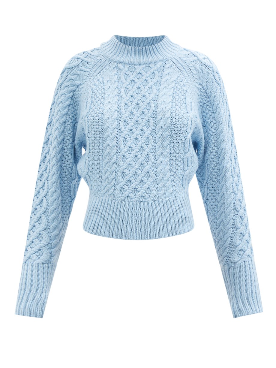 Blue Emory cable-knit wool sweater | Emilia Wickstead | MATCHESFASHION UK