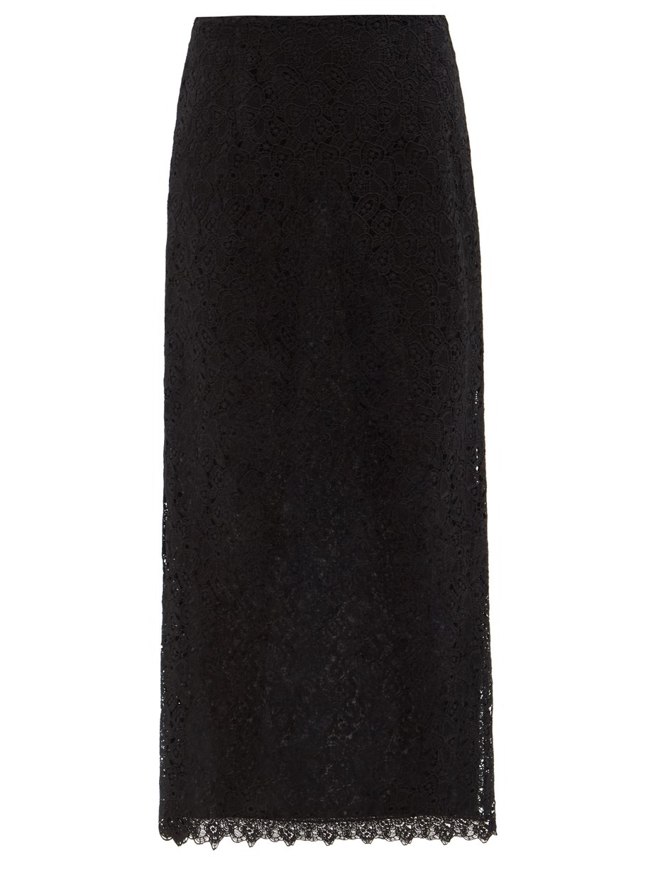 Black Telia macramé-lace skirt | Brock Collection | MATCHESFASHION UK