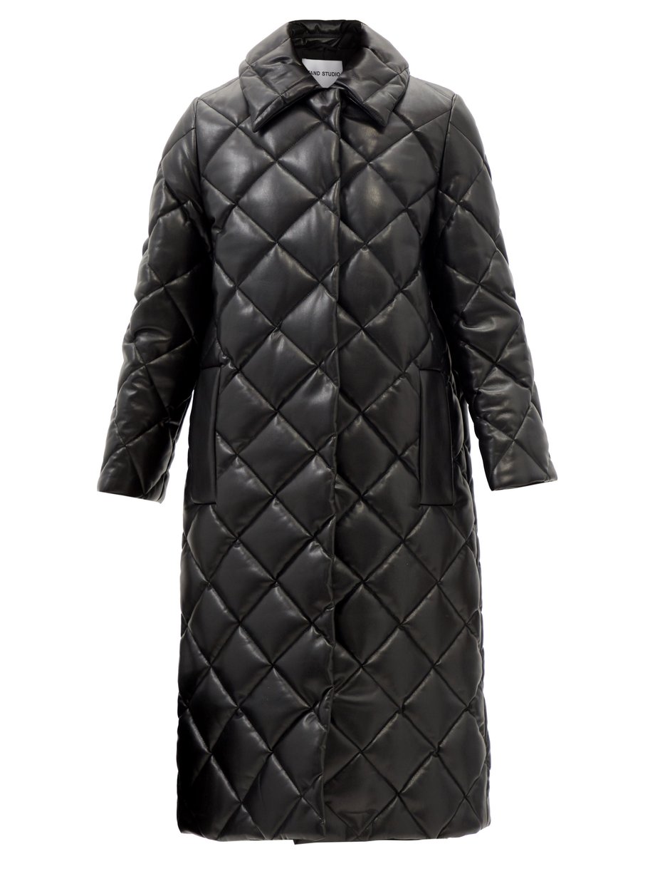 Dorothea quilted faux-leather coat Black Stand Studio | MATCHESFASHION FR
