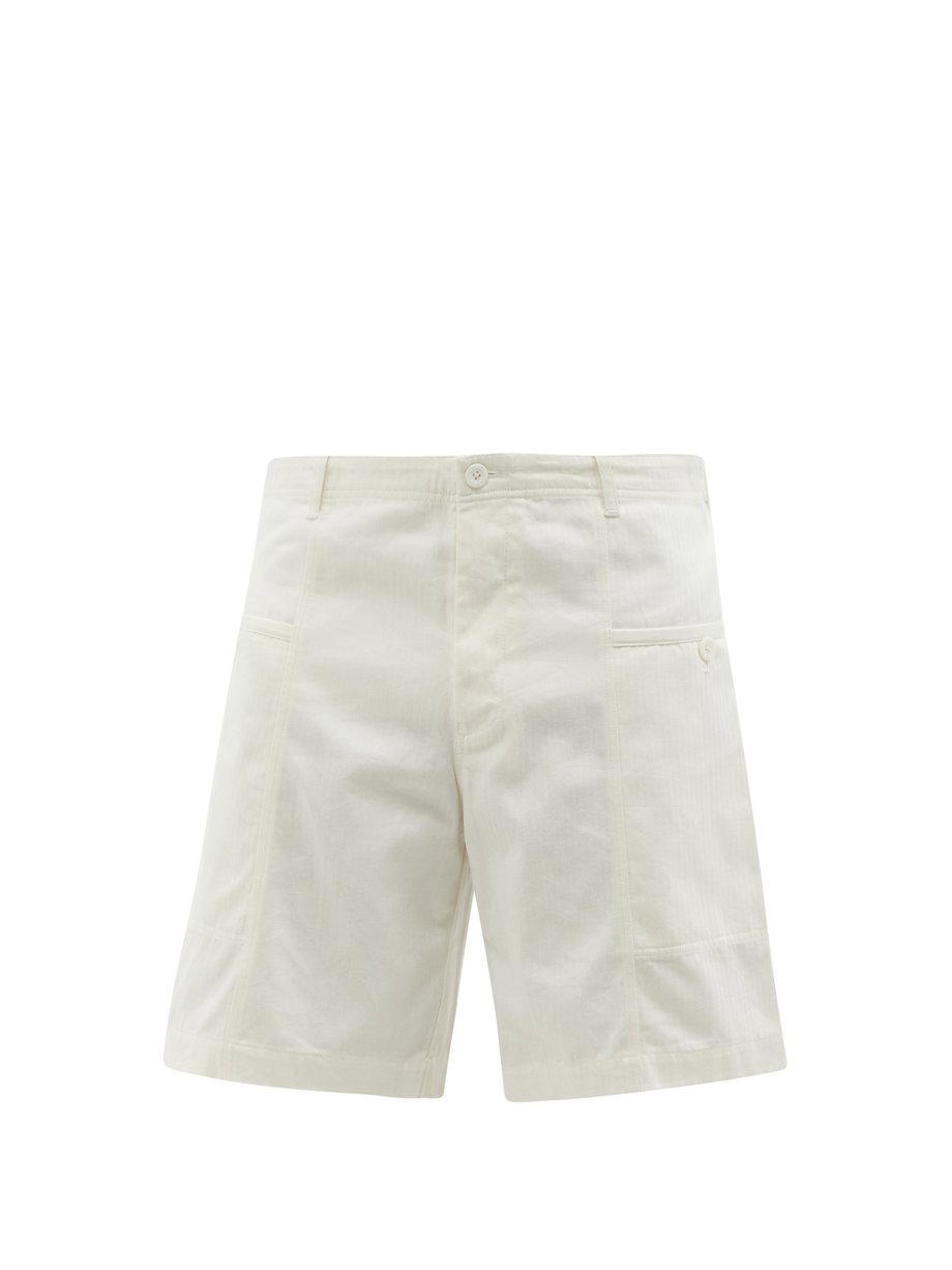 White Calangute cotton herringbone-twill shorts | SMR Days ...