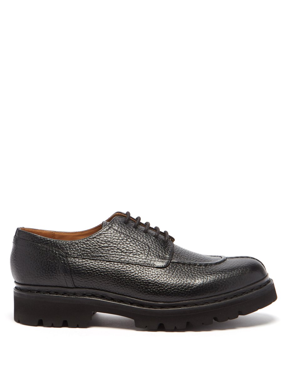 Joel grained-leather Derby shoes Black Grenson | MATCHESFASHION FR