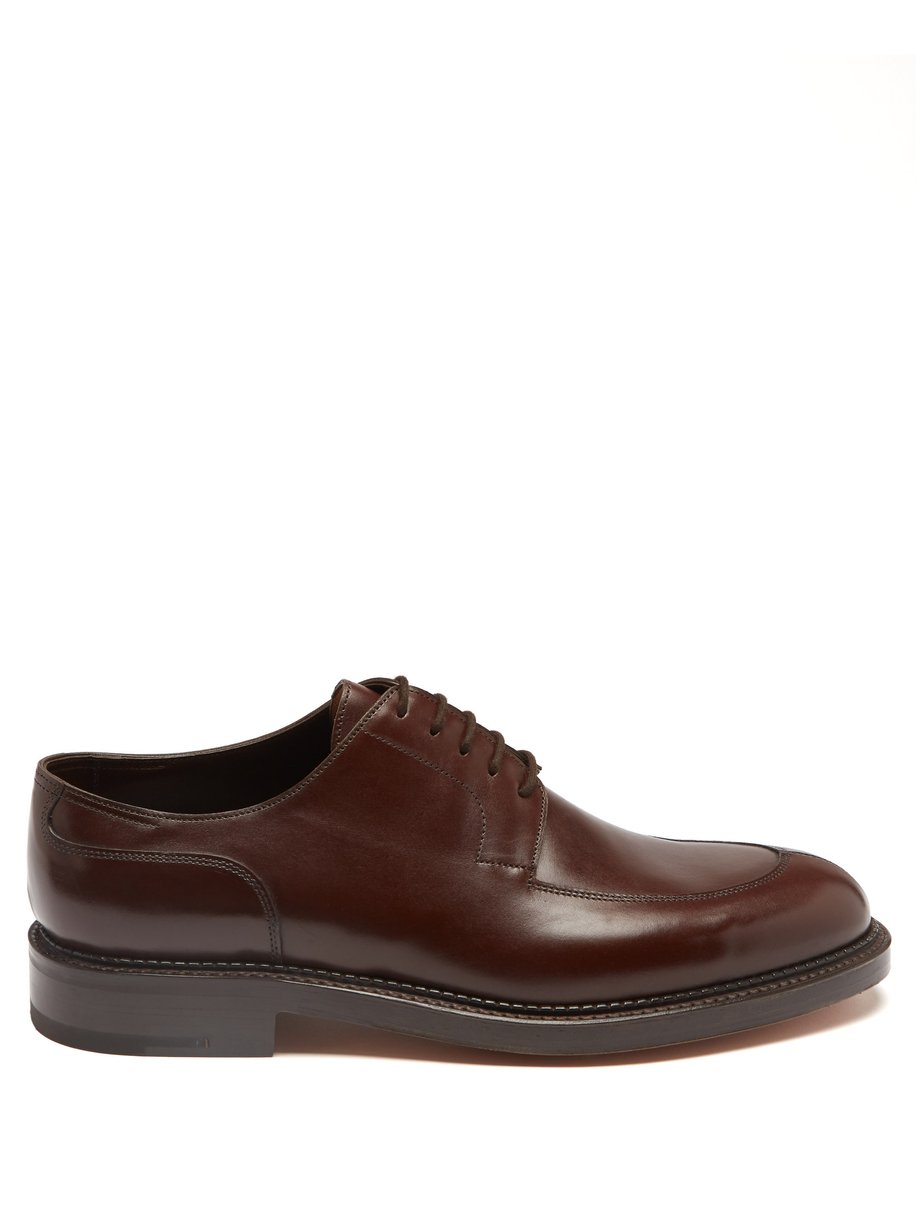 John Lobb Brown Hardington leather Derby shoes | 매치스패션, 모던 럭셔리 온라인 쇼핑